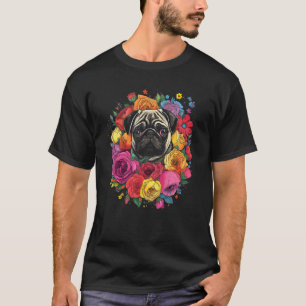 Süßer Mops-Blumenstrauß T-Shirt