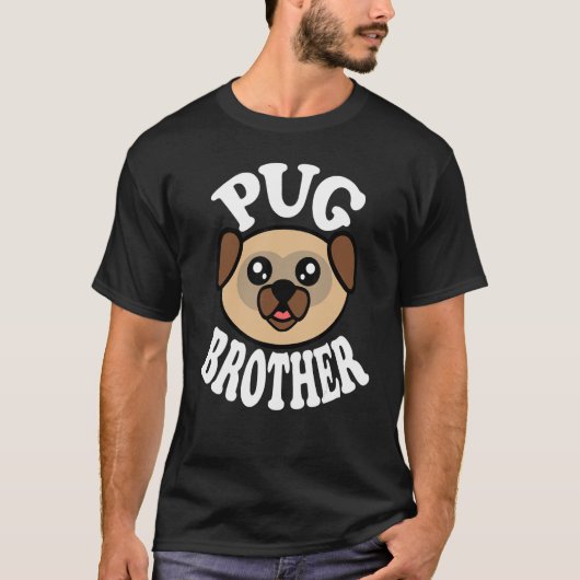 Süßer Mops-Bruder T-Shirt (Vorderseite)