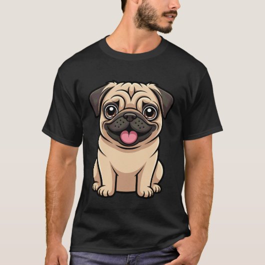 Süßer Mops-Fan T-Shirt (Vorderseite)
