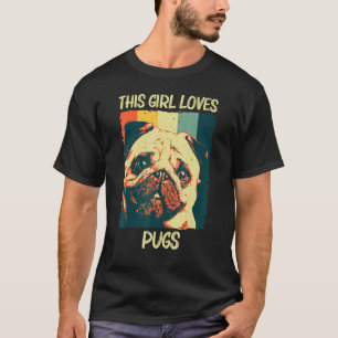 Süßer Mops für Mädchen Kinder Haustier Hund Welpe T-Shirt