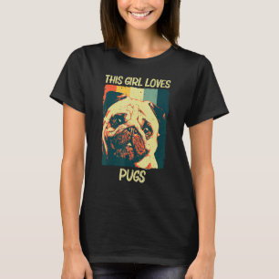 Süßer Mops für Mädchen Kinder Haustier Hund Welpe T-Shirt