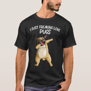 Süßer Mops für Männer Frauen Mops Hund Dabbing Hau T-Shirt