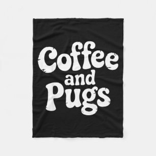 Süßer Mops-Hund Kaffee-Fan Haustier-Elternteil Bes Fleecedecke