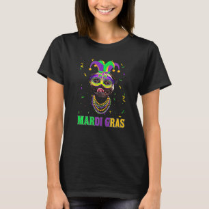 Süßer Mops-Hund Liebhaber Mardi Gras Karneval Part T-Shirt