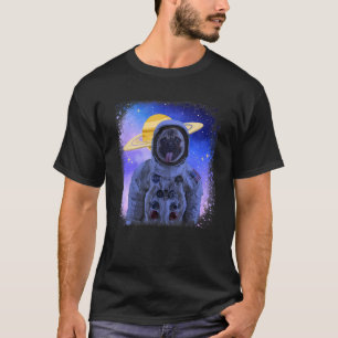 Süßer Mops-Hund mit Astronautenhelm Galaxy Weltrau T-Shirt