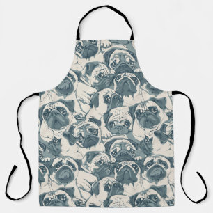 Süßer Mops-Hund nahtloses Muster Schürze