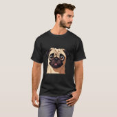 Süßer Mops-Hund T-Shirt (Vorne ganz)