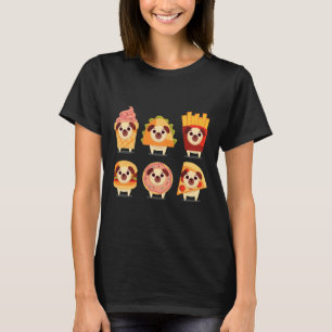 süßer Mops, lustiger Mops, Eiscreme-Mops, Taco-Mop T-Shirt