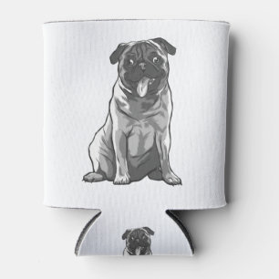 Süßer Mops mit guter Laune Dosenkühler
