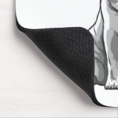 Süßer Mops mit guter Laune Mousepad (Ecke)