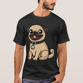 Süßer Mops mit Halsband - Perfekt für Tierliebhabe T-Shirt