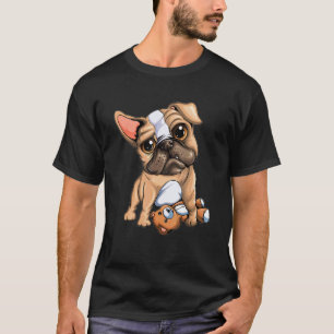 Süßer Mops mit Stofftier Hund Hundebesitzer T-Shirt