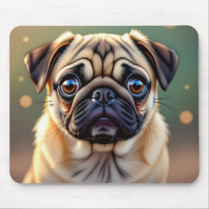 Süßer Mops Nahaufnahme Hübscher Hund Mousepad