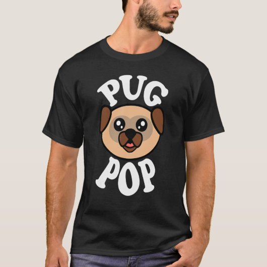 Süßer Mops-Pop für Männer T-Shirt (Vorderseite)