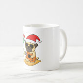 Süßer Mops spielt Gitarre Weihnachtsgeschenk Kaffeetasse (VorderseiteRechts)