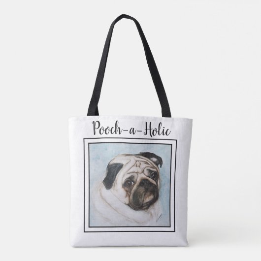 Süßer Mops Tasche (Rückseite)