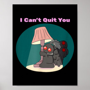Süßer Mothman-Kryptid, kann lustigen Gothic-Humor  Poster