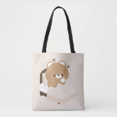 Süßer müder brauner Bär Tasche (Vorderseite)