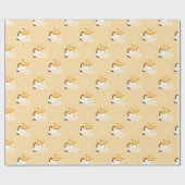Süßer müder Corgi Geschenkpapier (Flach)