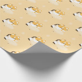 Süßer müder Corgi Geschenkpapier (Ecke)