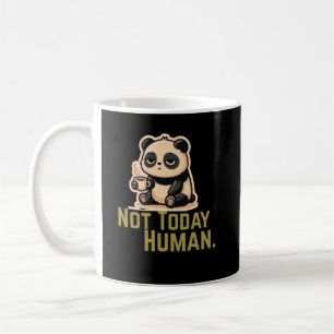 Süßer müder Panda mit Kaffee Cute Entspannung Kaffeetasse