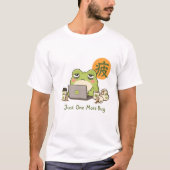 Süßer müder Programmierer-Frosch – Kawaii Coding F T-Shirt (Vorderseite)