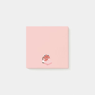 Süßer müder Roter Panda Post-it Klebezettel
