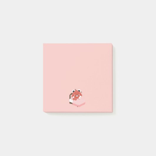 Süßer müder Roter Panda Post-it Klebezettel (Vorderseite)