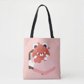 Süßer müder Roter Panda Tasche (Vorderseite)