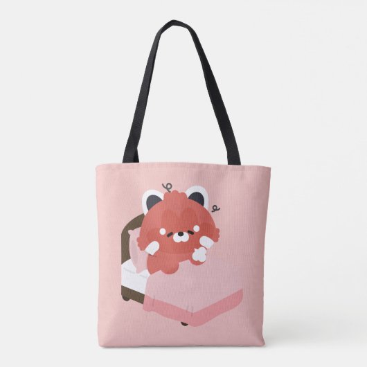 Süßer müder Roter Panda Tasche (Rückseite)