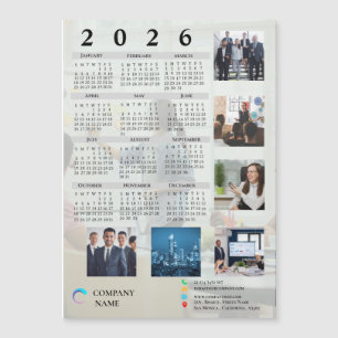 Süßer Multi-Foto-Firmenlogo-Kalender 2026 Magnetkarte