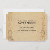 Süßer musikalischer Häschen-Ostern-Brunch Einladung (Rückseite)