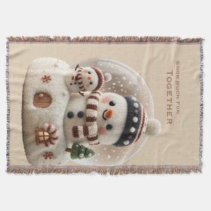 Süßer nadelgefilzter Schneemann Schneeball Decke