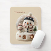 Süßer nadelgefilzter Schneemann Schneeballglobus-M Mousepad (Mit Mouse)