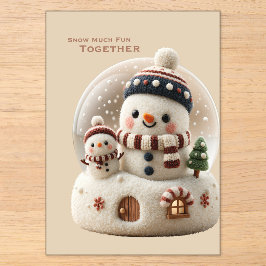 Süßer nadelgefilzter Schneemann Schneekugel Acryleinladungen
