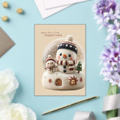 Süßer nadelgefilzter Schneemann Schneekugel Acryleinladungen (In Situ (Hochzeit))