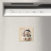 Süßer nadelgefilzter Schneemann Schneekugel Magnet (In Situ (Geschirrspüler))