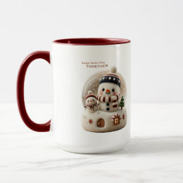 Süßer nadelgefilzter Schneemann-Schneekugel Tasse