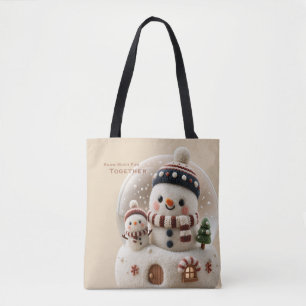 Süßer nadelgefilzter Schneemann-Schneekugelglobus Tasche