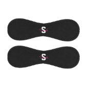 Süßer Name & Monogramm | Schwarz Weiß & Rosa Baseball (Paneele)