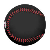 Süßer Name & Monogramm | Schwarz Weiß & Rosa Baseball (Vorderseite Links)