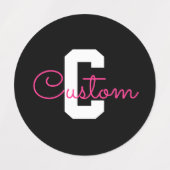 Süßer Name & Monogramm | Wasserfeste Kleidung Etiketten (Design 2)