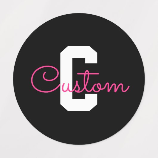 Süßer Name & Monogramm | Wasserfeste Kleidung Etiketten (Design 1)