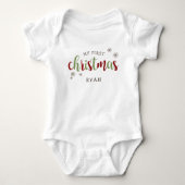 Süßer Name zum ersten Weihnachten Baby Strampler (Vorderseite)