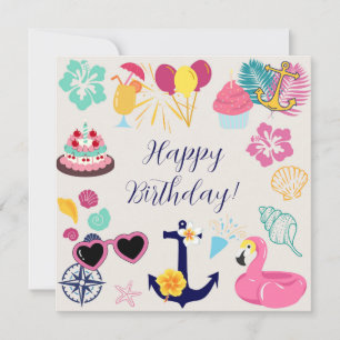 Süßer nautischer Geburtstag Karte
