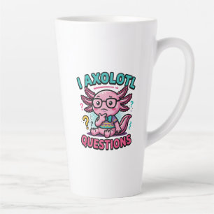 Süßer Nerd Axolotl I Axolotl Fragen Zeichen Meme Milchtasse