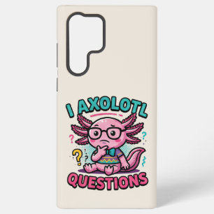 Süßer Nerd Axolotl I Axolotl Fragen Zeichen Meme Samsung Galaxy Hülle