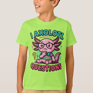 Süßer Nerd Axolotl I Axolotl Fragen Zeichen Meme T-Shirt