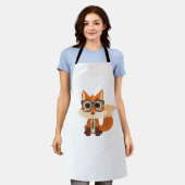 Süßer nerdiger Fuchs Kawaii Cartoon Küchenästhetik Schürze (Getragen)
