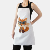 Süßer nerdiger Fuchs Kawaii Cartoon Küchenästhetik Schürze (InSitu)